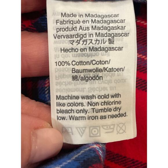 J Crew Mercantile Women’s 1/2 Zip Red/Blue Flannel Shacket Size XSmall. - Picture 8 of 8